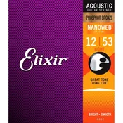 Elixir Nanoweb 12-53 Phosphor Bronze Acoustic Strings