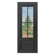 Alexues Aluminum 4 Lite Single Entry Door with Clear Glass
