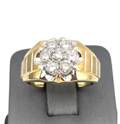1.00Ctw Diamond 10K Yellow Gold Men’s Ring