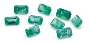 5x3mm Emerald Gemstone - Bluish Green Rectangle