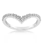 0.33 Carat Curved "V" Diamond Contour Band