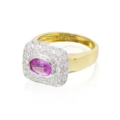Bezel-Set Pink Sapphire Ring
