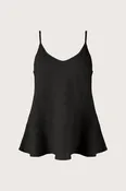 Blusa lino tirantes negro