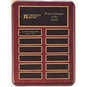 12 plate Rosewood Perpetual Plaque