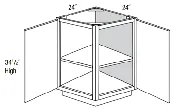 AB24 - Amesbury Ivory Recessed - Angled Base End Cabinet