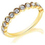 1/2 Way 15 Stone Round Bezel set Diamond Band