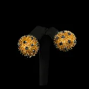 14K Rose Gold Sapphire Porcupine Earrings — Trésor