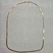 14kt Gold, 20", 2.3mm Wide Herringbone Chain Weighing 2.3dwt..