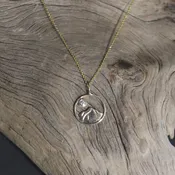 10k Round Diamond Whiteface Mountain Necklace