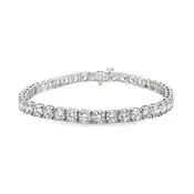 14K White Gold 10.22tw Lab Grown Diamond Tennis Bracelet