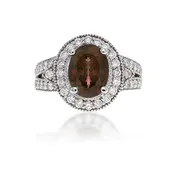Alexandrite Ring With Diamonds