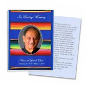 Acapulco Small Memorial Card Template
