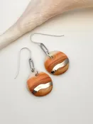 Desert Horizon Earrings - Hand-Painted with White Gold Accent — Tonya Lov Jewelry