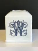 6" Square Porcelain Tissue Box