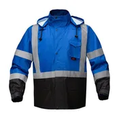 Multi Color Premium Hooded Rain Coat, Black Bottom (Special Order)