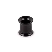 0 Gauge Black Double Flared Earlet Internally Threaded