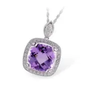 Amethyst and Diamond Necklace