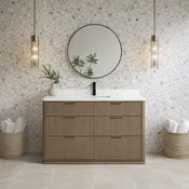 Aria 48" Bathroom Vanity in Smoked Oak