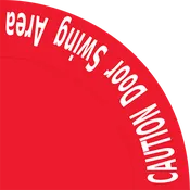 Caution Door Swing Floor Sign