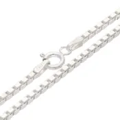 2mm Sterling Silver Box Chain Necklace | Made in Italy