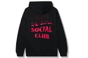 Anti Social Social Club A Fire Inside Red/Pink Flame Hoodie In Black