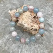 Morganite Bead Bracelets