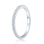 0.16ctw Round Lab-Grown Diamond Band - White Gold