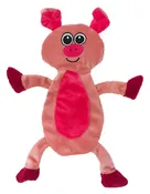 12" Pig Crinkle Flat Dog Toy