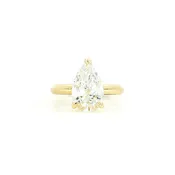 14K Yellow Gold Lab Diamond Signature Solitaire Engagement Ring