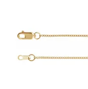 14k Gold Curb Chain 1mm 18"