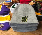 Beanie (Grey) with a North Stars crest / logo $29