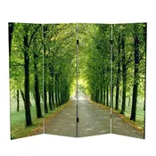 4 ft. Short Double Sided Path of Life Canvas Folding Screen