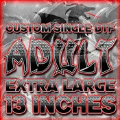 Single Adult Extra Large Transfer 13 Inches — DRAGON BACK DESIGNS DTF Transfers & More