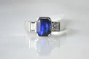 2.42 Carat Sapphire and Diamond Ring