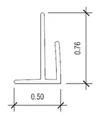 10′ WHITE FRP OUTSIDE CORNER