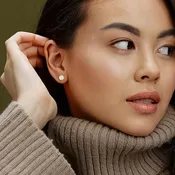 .50 Total Weight Lab Diamond Bezel Set Earrings — Santisi & Bove