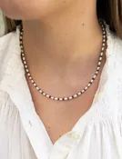 16" - 18" Eleanor Pearl and Iolite Necklace