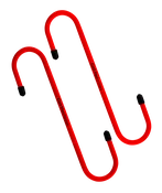 2 PC Heavy Duty Stiff S Hooks