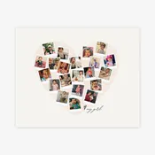 20x16 Heart Collage (Polaroids) Print