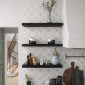 Black Painted 2" Thick Floating Shelf