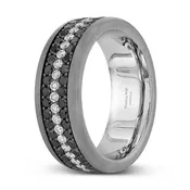 14K Gray Gold Wedding Band -PN00008