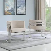 BQ-AC227: Single Accent Barrel Chair in Silver