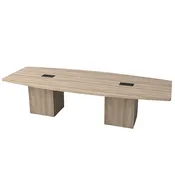10′ Cubed Base Boat Shaped Table