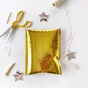 #0 Gold Metallic #SmileMail® Poly Bubble Mailers: 6.5x10