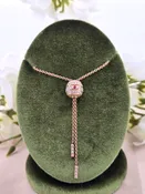 Annetta | 14k Rose Gold | Ruby & Natural Diamond | Necklace
