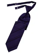 Amethyst Striped Pre-Tied Long Tie