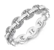 14K “Embrace” Diamond Link Eternity Band