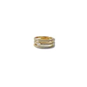 0.67 tcw Natural Diamond Open Row Ring