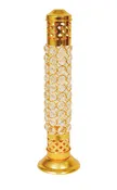 12" Brass Crystal Incense Tower
