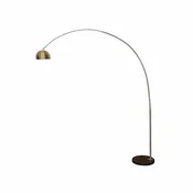 Arco Modern 76" Arched Floor Lamp: Black Marble Base & Metal Dome Shade